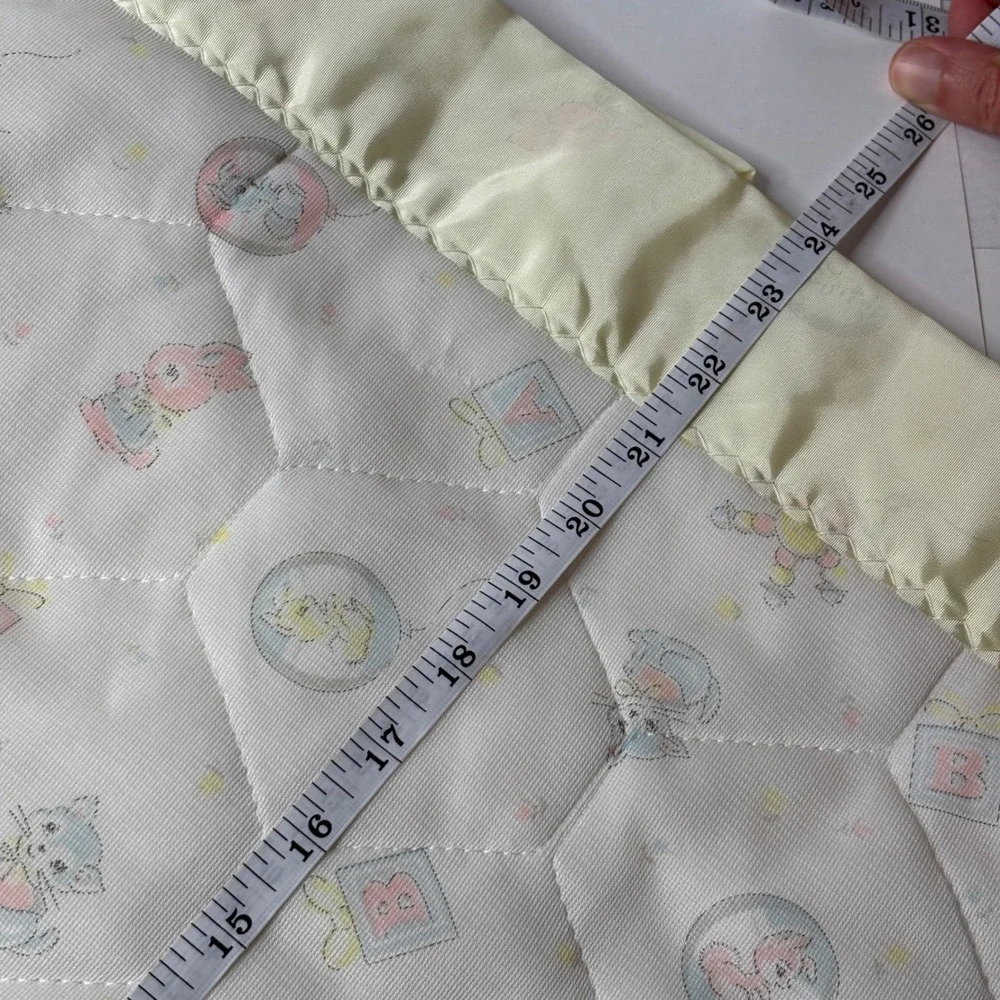 Vintage Storktex Baby Bunting Bag & Hooded Jacket Set Yellow Quilted Animals MCM